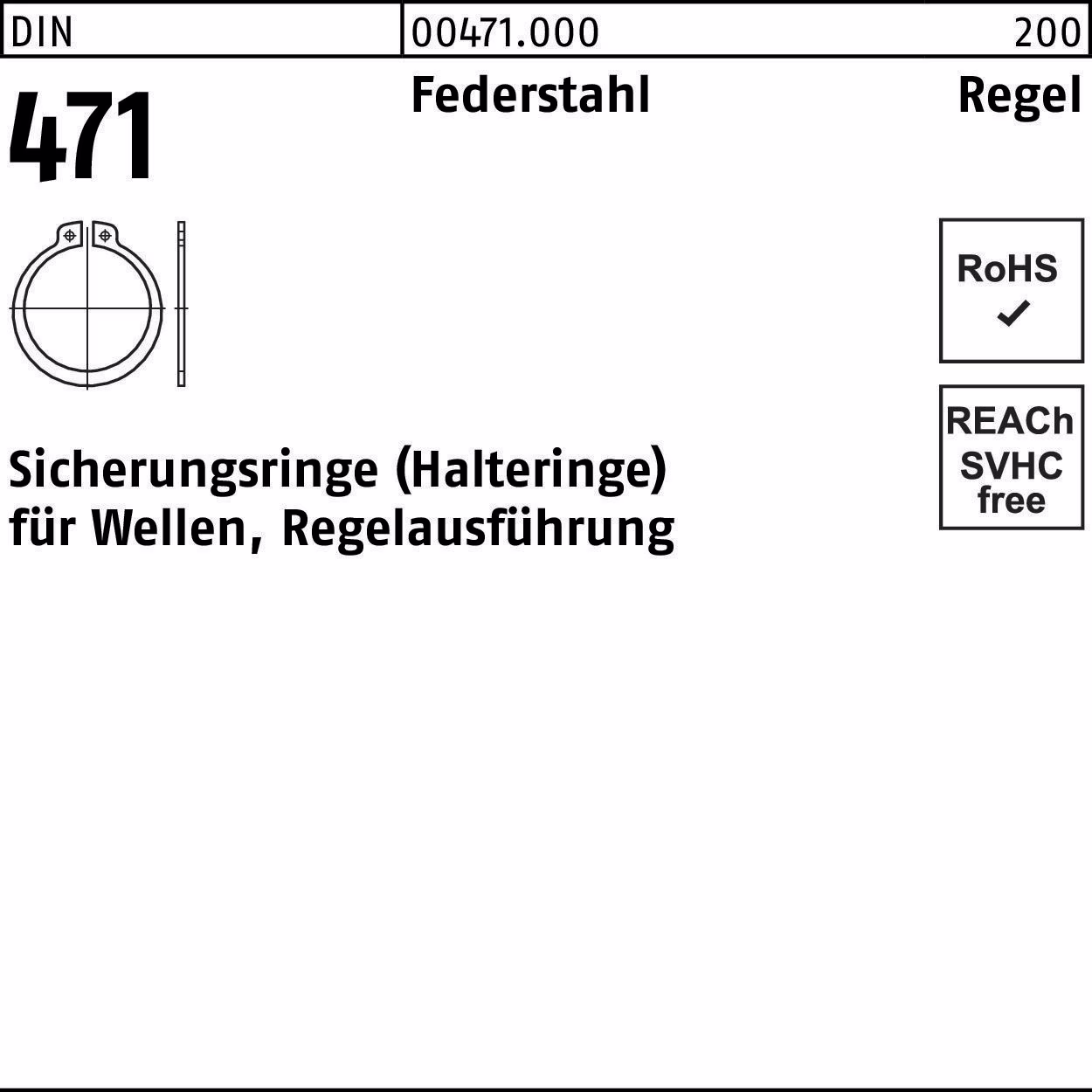 Sicherungsring DIN 471 Federstahl