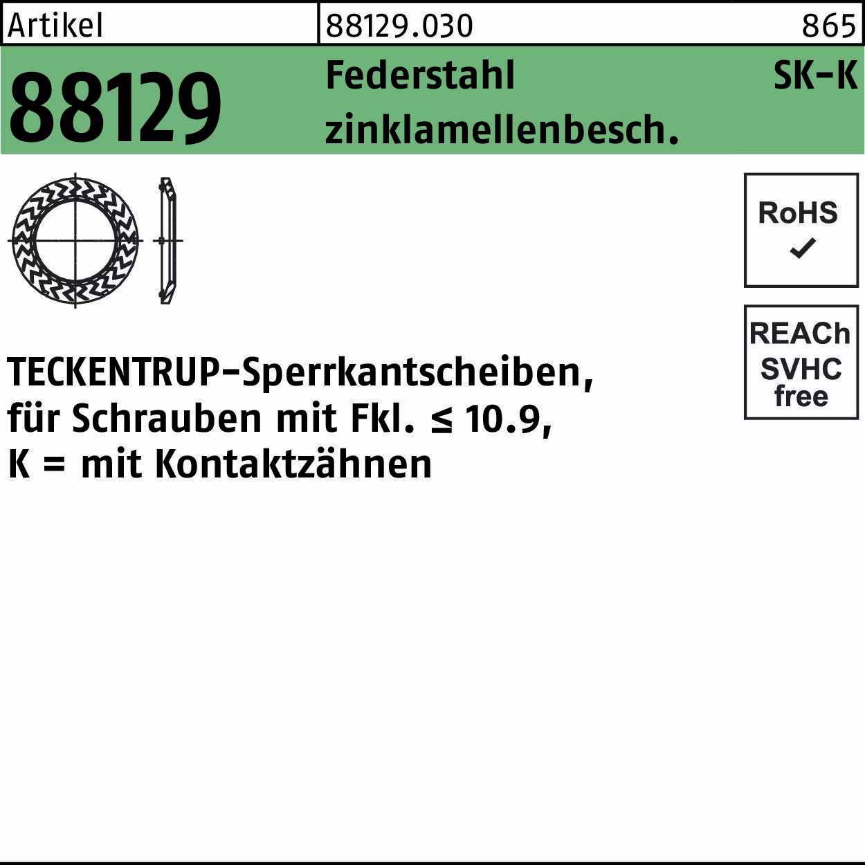 Sperrkantscheibe R 88129K