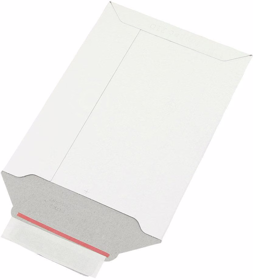 Versandtasche Maße 175x250mm A5 Gewicht 500g/qm Vollpappe weiß SK