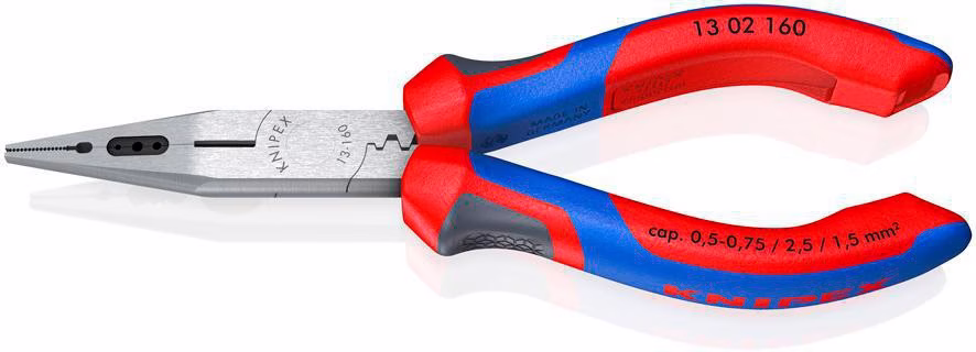 Verdrahtungszange L.160mm 0,5-0,75/1,5/2,5mm² pol.Comfort-Griff