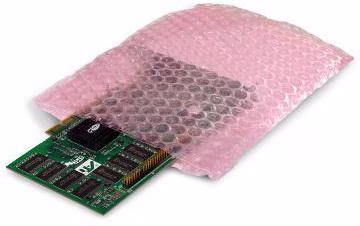 Luftpolsterbeutel antistatisch Maße S.100µ rosa Noppen auf Außenseite