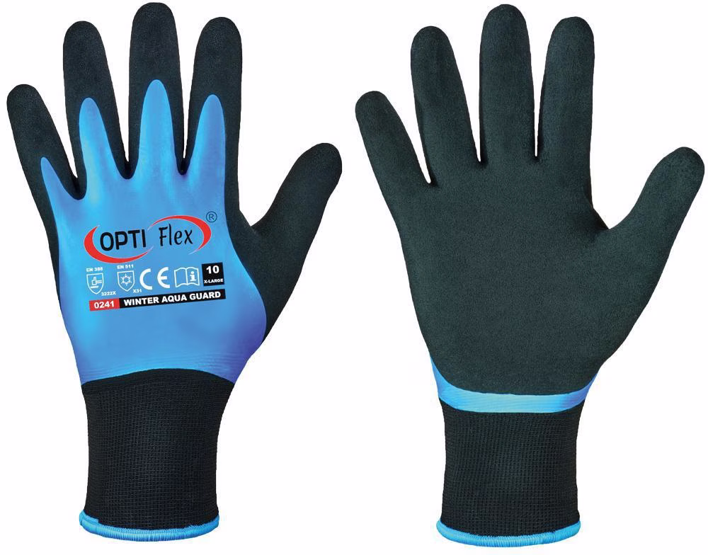 Handschuhe Winter Aqua Guard schwarz/blau EN 388,EN 511 PSA II
