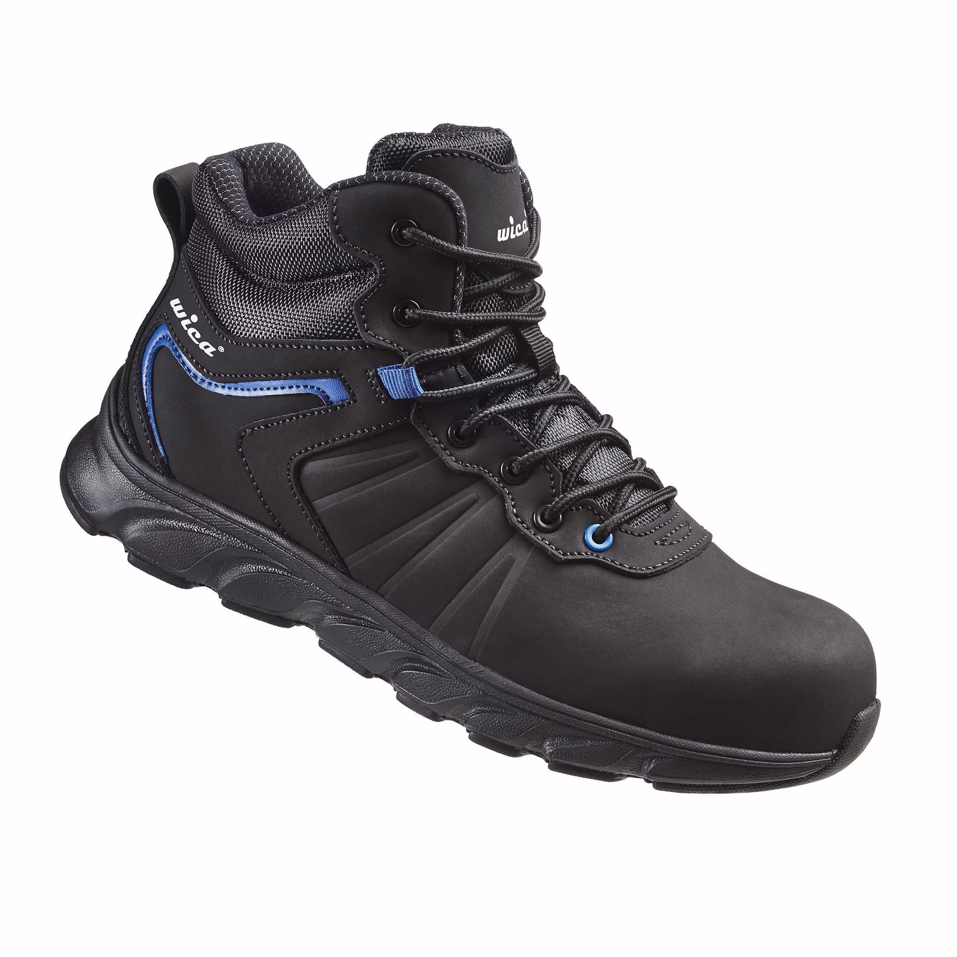 Sicherheitsstiefel Mathi Gr.43 W.10,5 schwarz/blau S3 SRC Leder