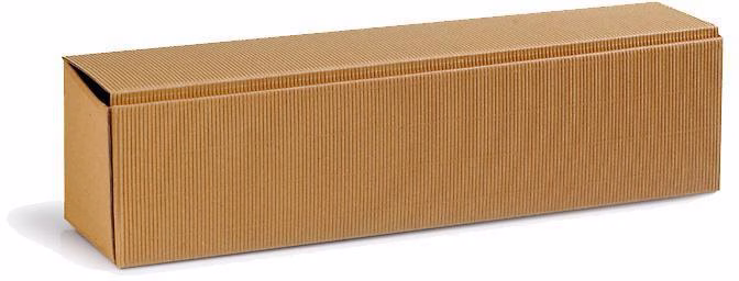 Flaschengeschenkkarton Maße 385x92x96mm natur offene Welle natur