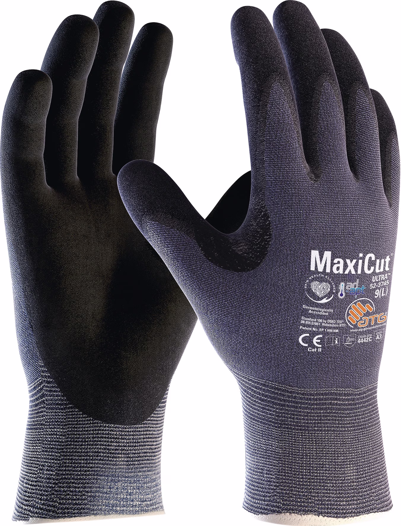 Schnittschutzhandschuhe MaxiCut® Ultra™ AD-APT® 52-3745 Gr.11 blau/schwarz EN388