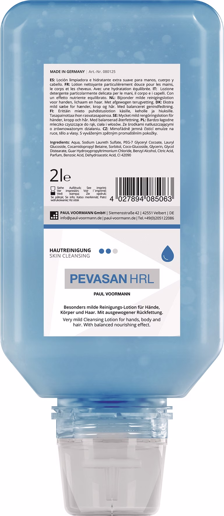 Handreinigung PEVASAN HRL 2l silikonfrei,pH-neutral Softflasche