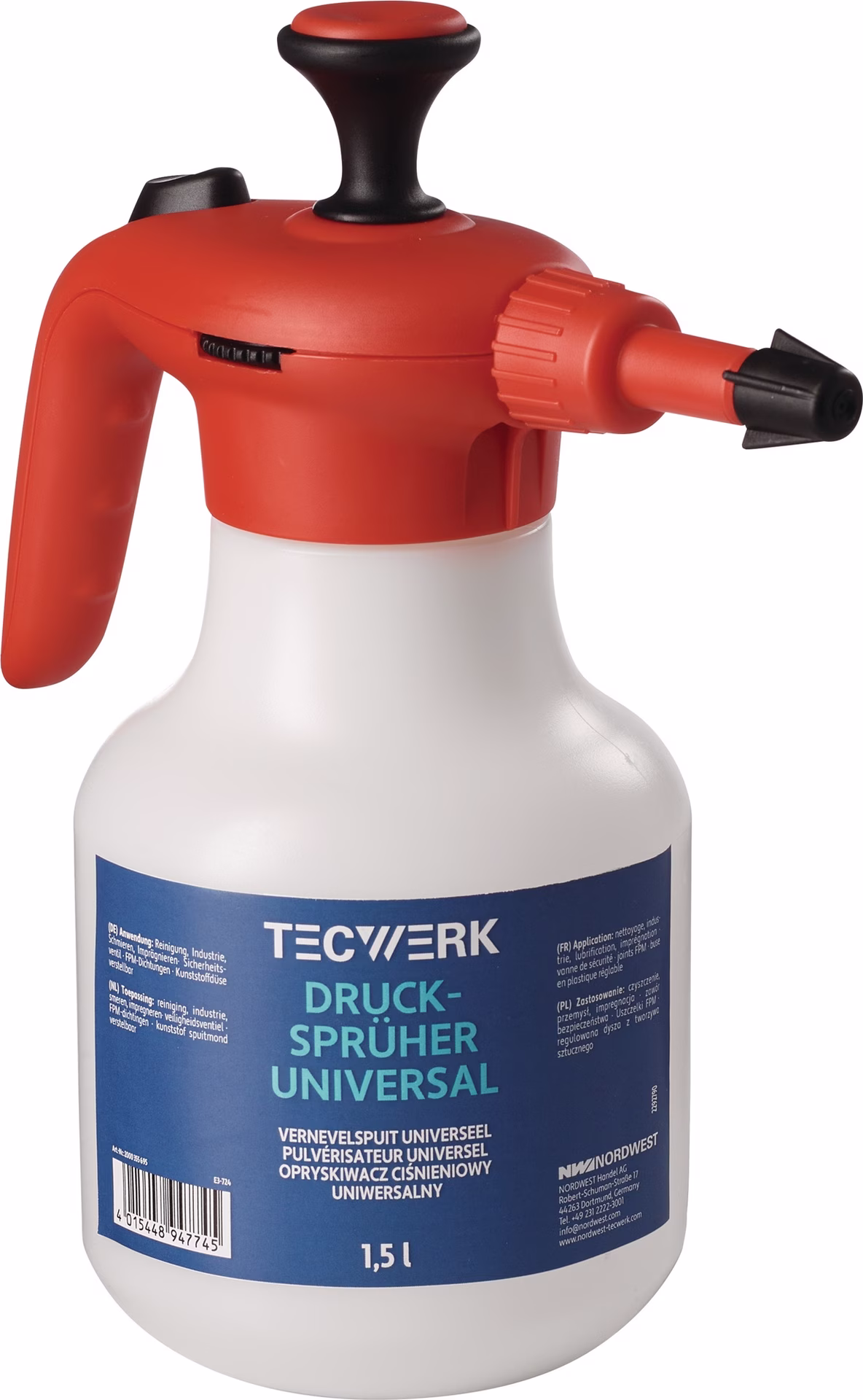 Universaldrucksprüher 1,5l FPM-Dichtung,Kunststoff-Düse
