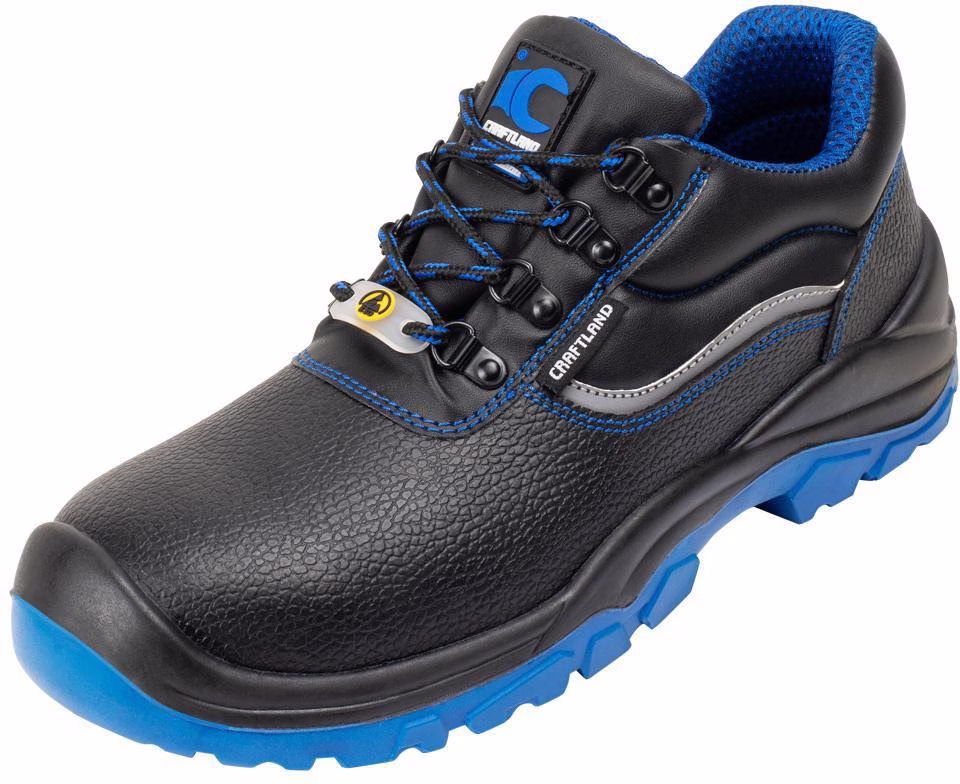 Sicherheitsschuh NAUEN Gr.45 W.10,5 schwarz/blau S3 FO SR ESD EN20345