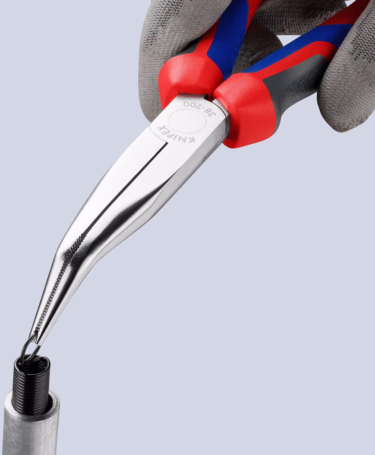 Mechanikerzange L.200mm Form 2 40Grad gew.Comfort-Griff verchr