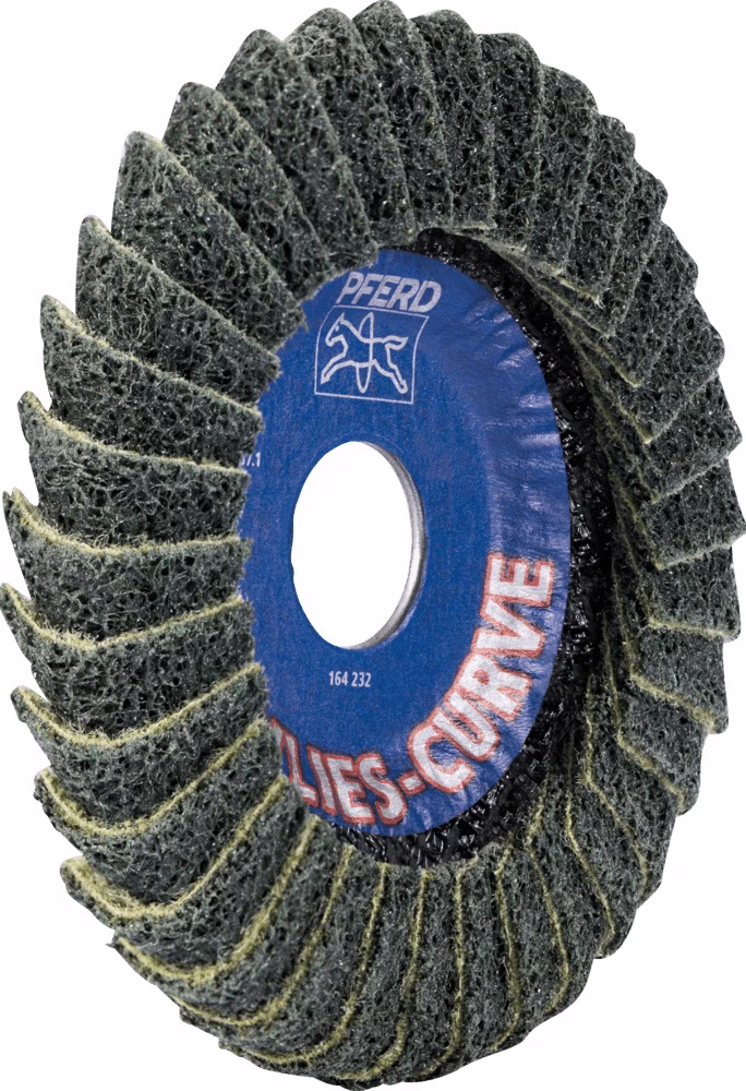 Fächerscheibe POLIVLIES-CURVE PVL-R D.125mm K.240 Korund A