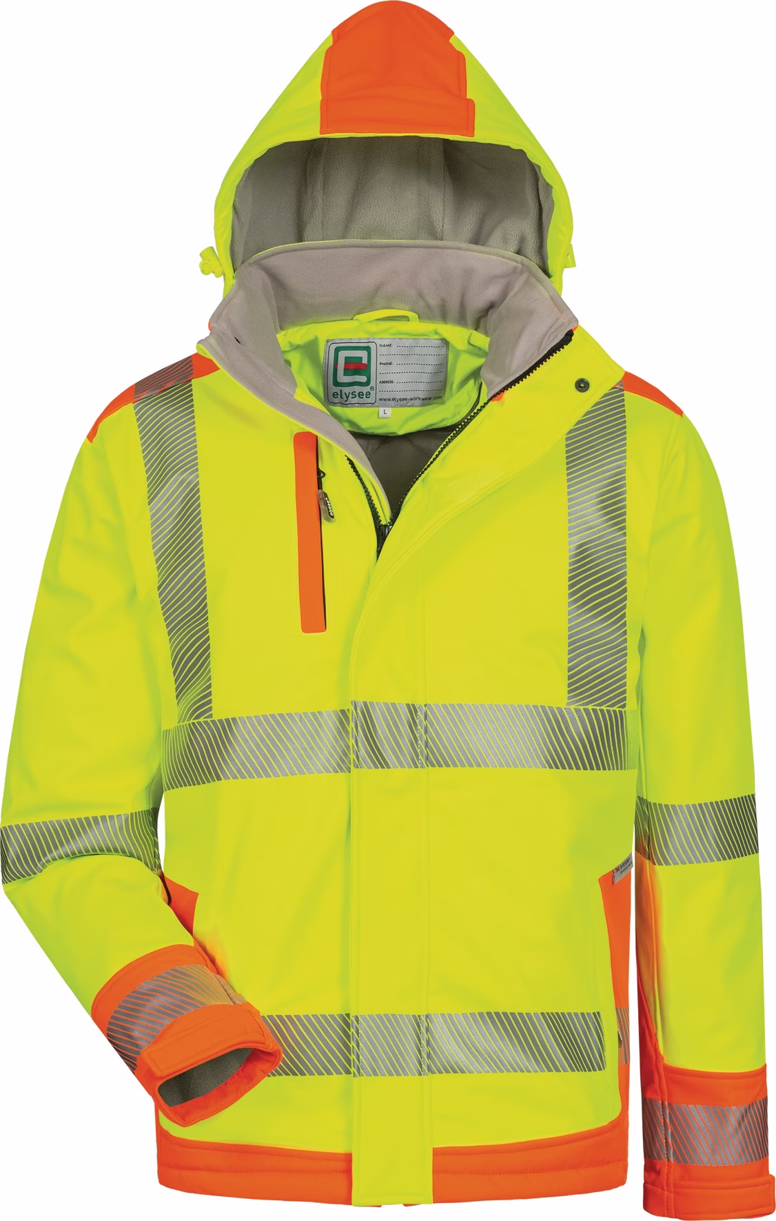Warnschutzsoftshelljacke Rickmer gelb/orange