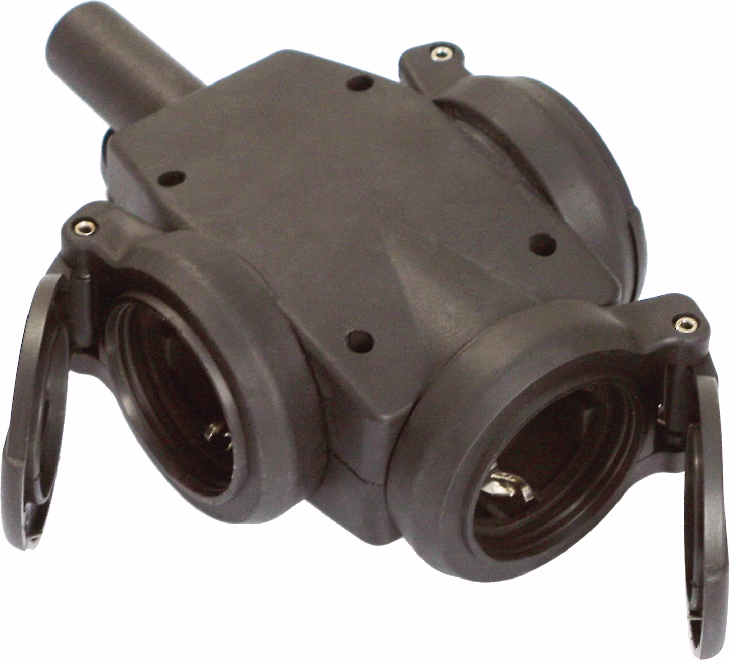 Schutzkontaktkupplung 10-/16 A 230V schwarz IP44 VG