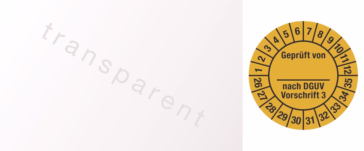 Mehrjahresprüfplakette B25xL60mm Folie