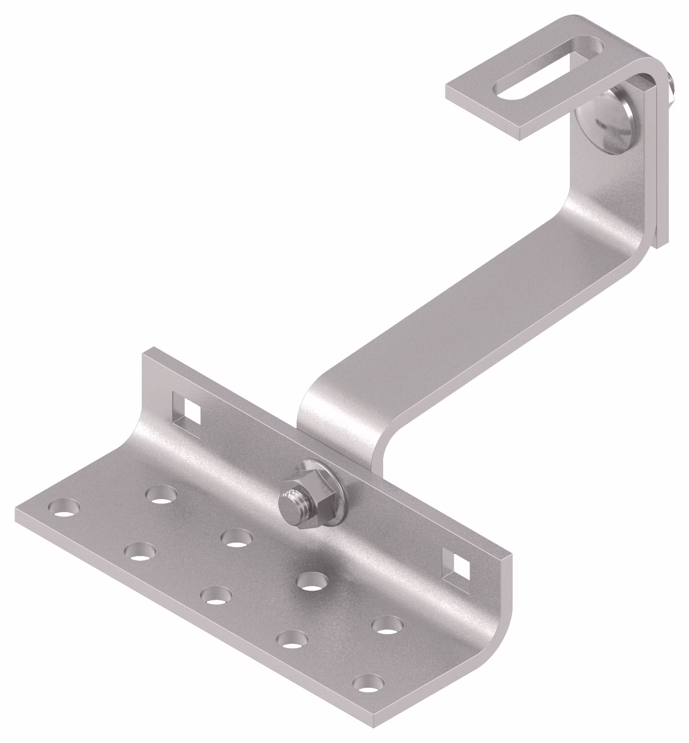 Dachhaken WS 9525 B.138mm S.5mm VA blk sandgestrahlt Löcher 9