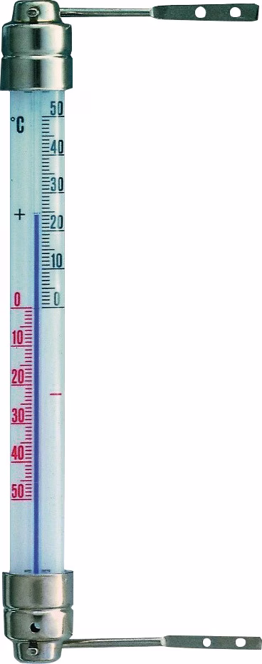 Fensterthermometer Messber.-50 b.50GradC H200xB23xT28mm Metall