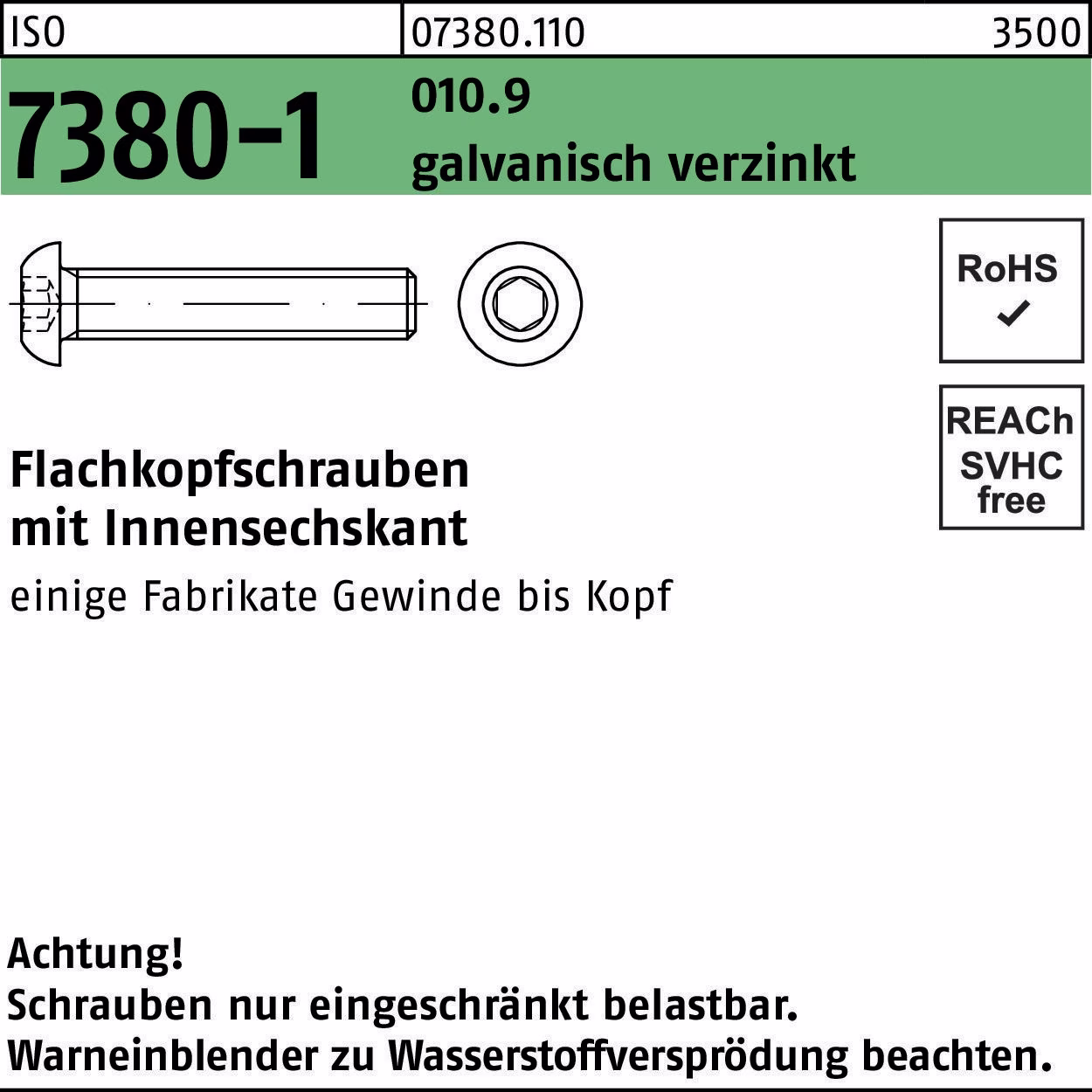 Flachkopfschraube ISO