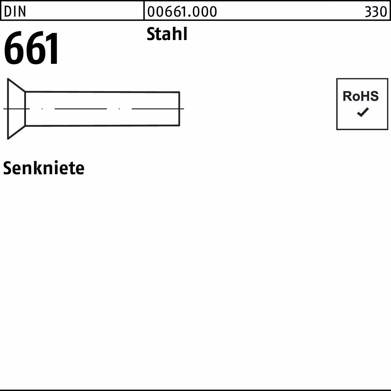 Senkniete DIN 661