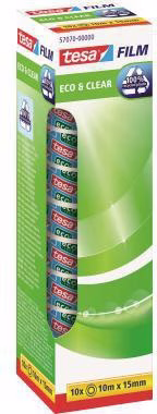 Klebefilm tesafilm Eco & Clear 57070-00000 15mmx10m 10 St./Pack.