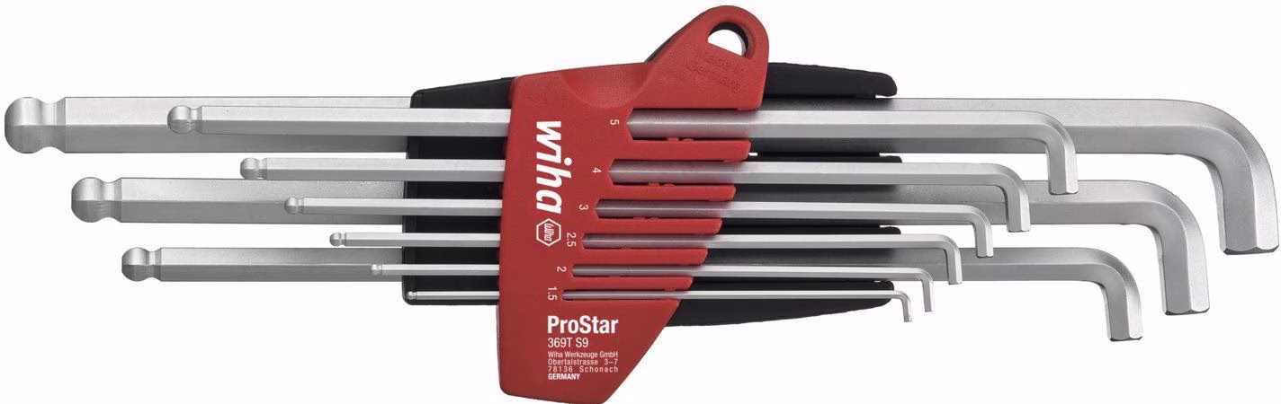 Winkelschraubendrehersatz 369T S9 9-tlg.ProStar-Halter SW 1,5-10mm