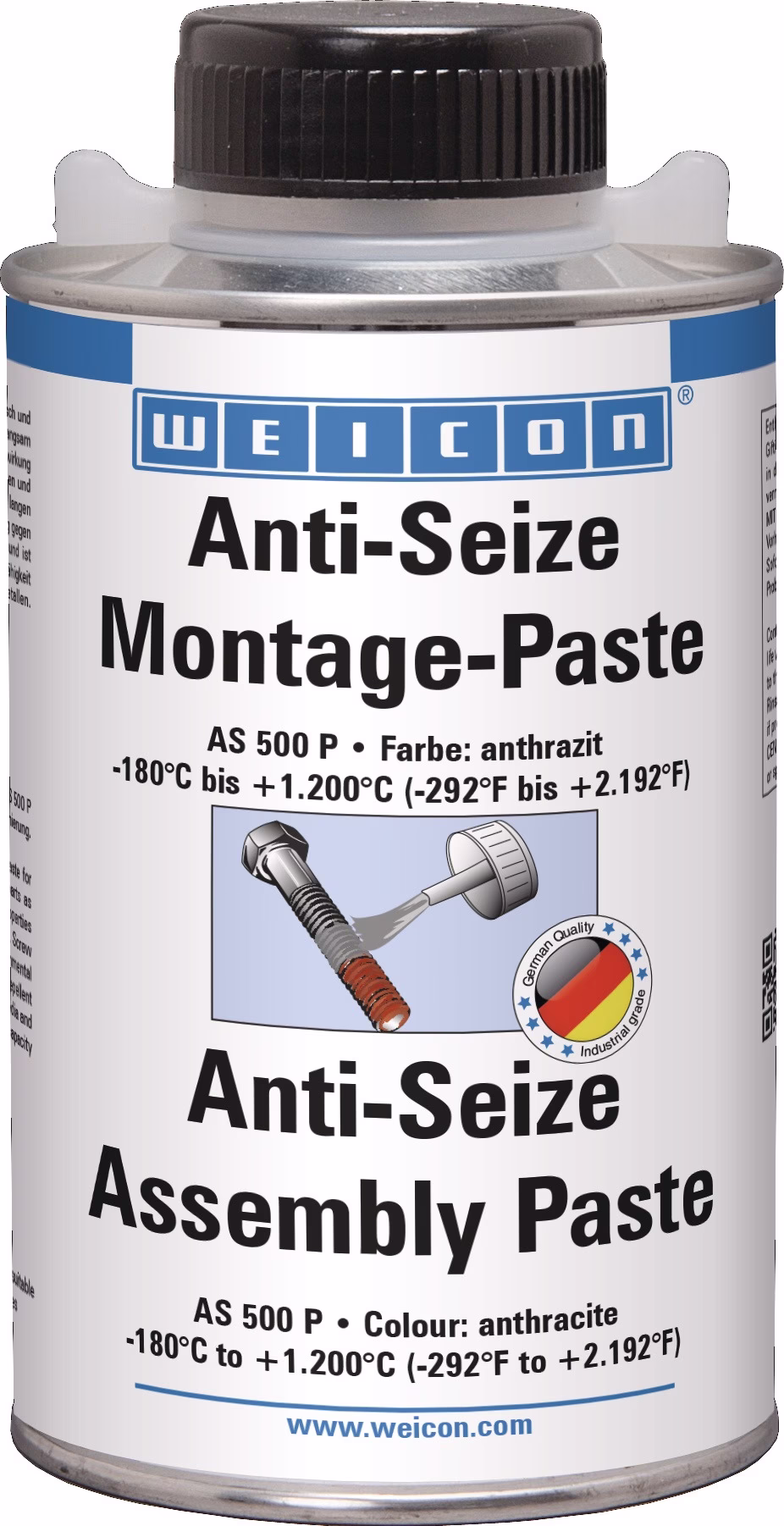 Montagepaste Anti-Seize 500g anthrazit Pinseldose