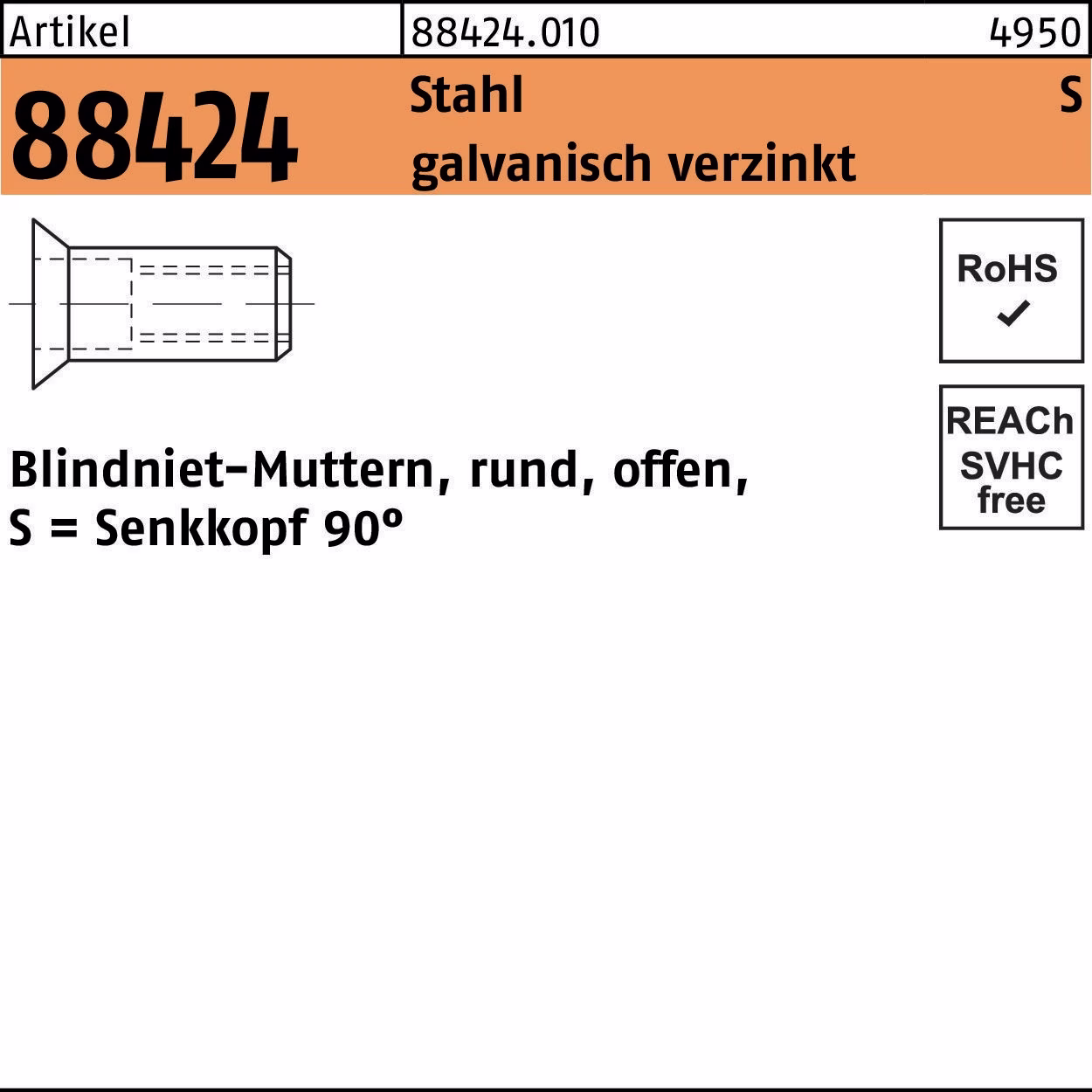 Blindnietmutter R 88424 SEKO