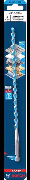 Steinbohrer Expert MultiConstruction HEX-9 D.6mm Arbeits-L.200mm Gesamt-L.250mm
