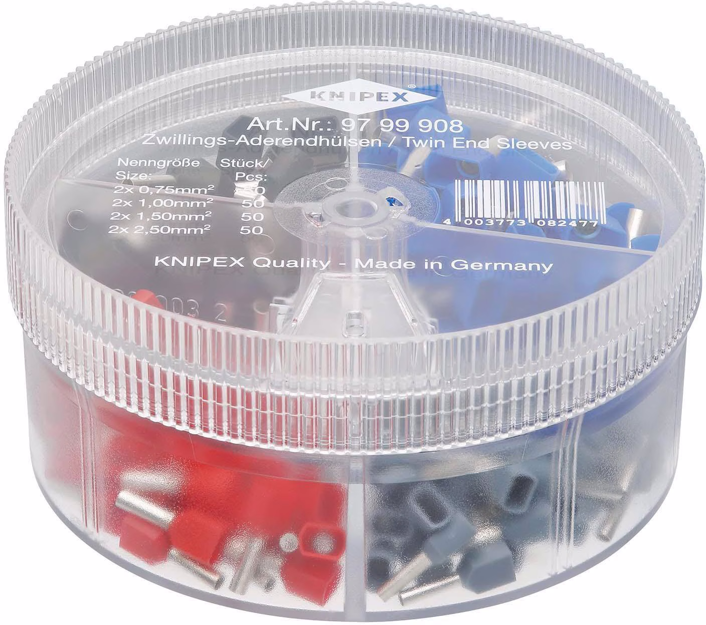Sortimentsbox 200-tlg.2x0,75-2x2,5mm² Ku.-Box
