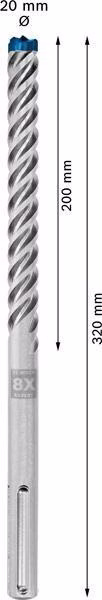 Hammerbohrer Expert SDS max-8X D.20mm Arbeits-L.L.320mm SDS max 5 St