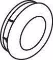 Schiebetürmuschel 538.60MLB PA 99 reinweiß ma rd.TS ab 22mm f.HLT