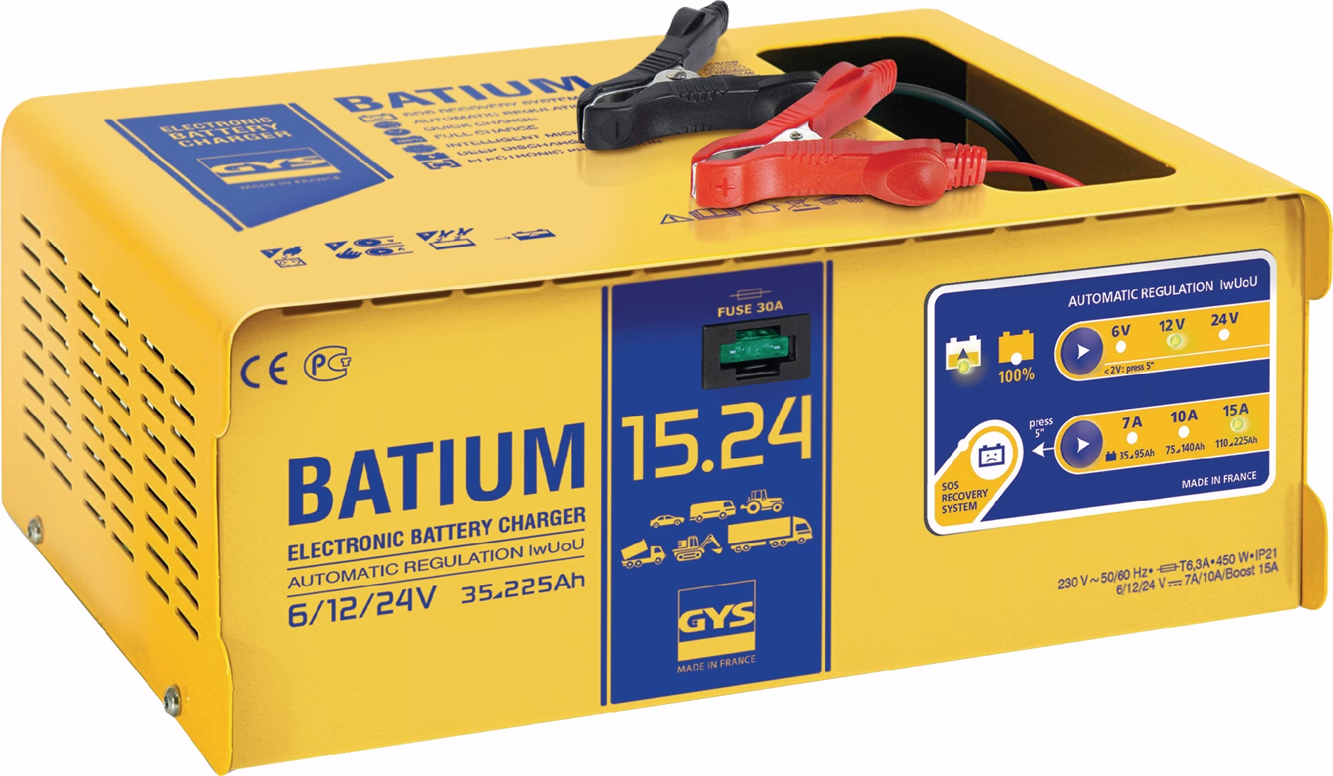 Batterieladegerät BATIUM 15-24 6/12/24 V effektiv:22/arithmetisch: 7-10-15 A