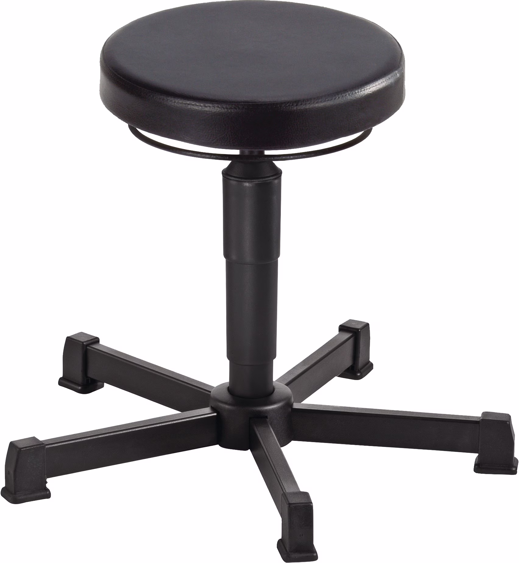 Drehhocker m.Gleiter PU-Schaum schwarz Sitz-H.360-490mm Hocker