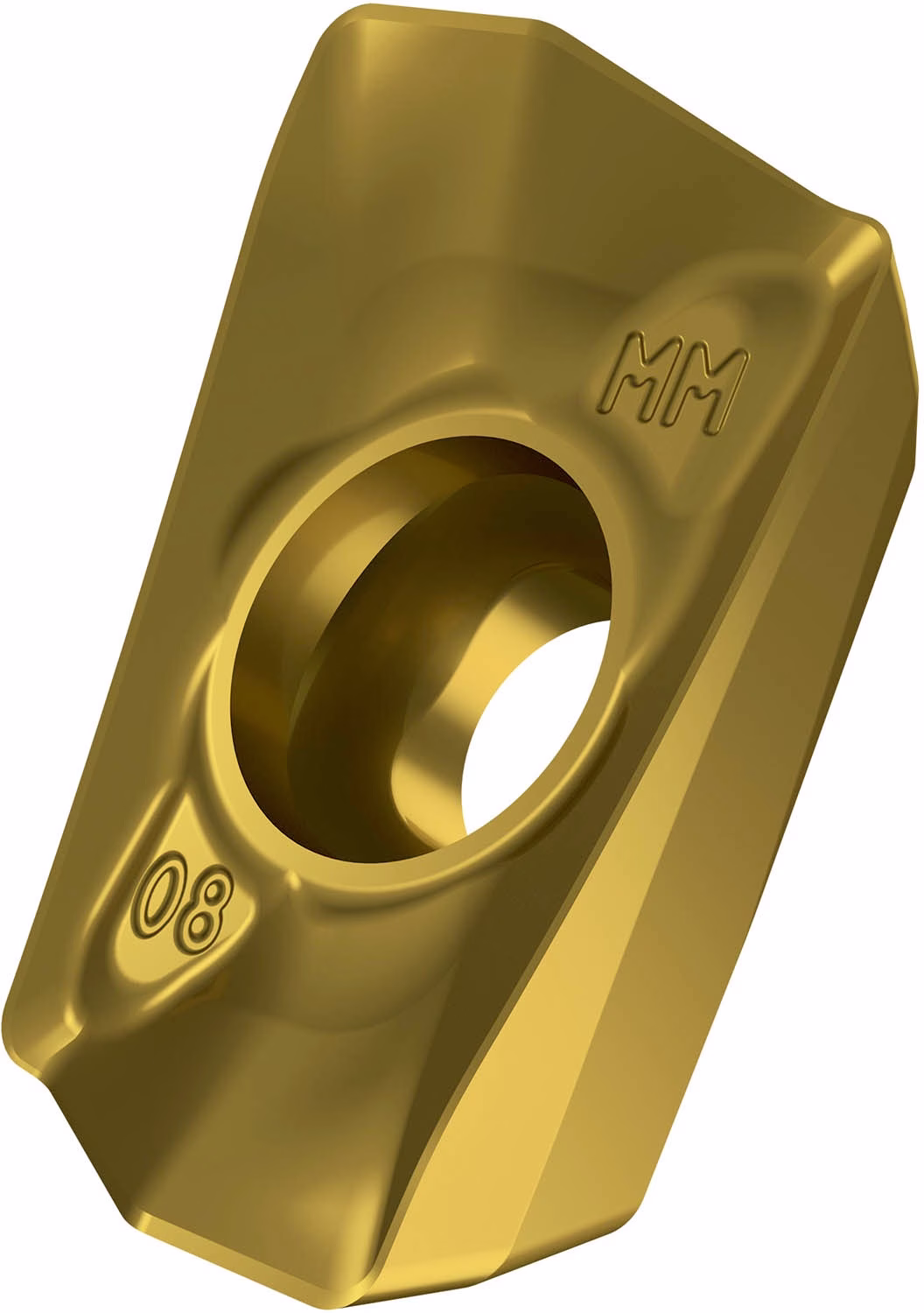 Fräswendeschneidplatte ISO ADMX 160604SR-MM:M6330 D.4,5mm PVD beschichtet Gold