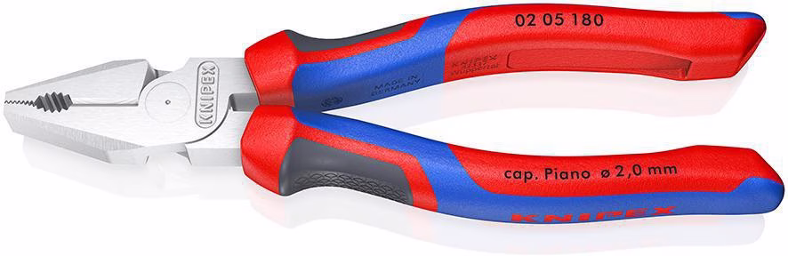 Kraftkombizange L.180mm verchr.Comfort-Griff