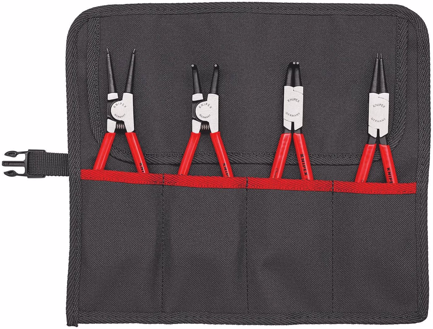 Sicherungsringzangensatz 4-tlg.in Rolltasche 19-60mm