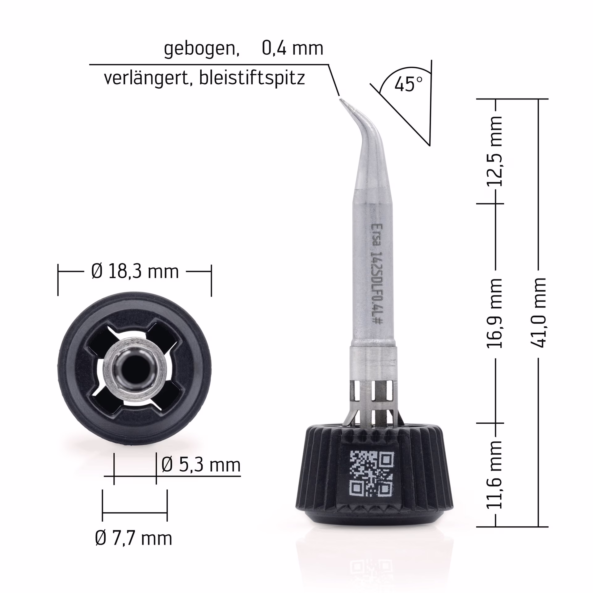 Lötspitze bleistiftspitz B.0,4mm 0142SDLF04L/SB