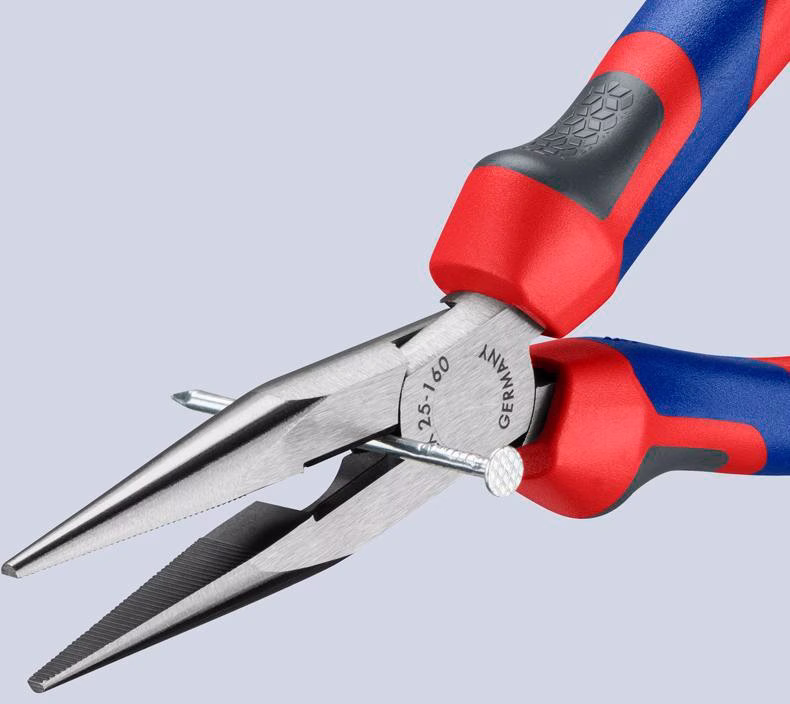 Flachrundzange L.160mm flach/rund ger.pol.Comfort-Griff
