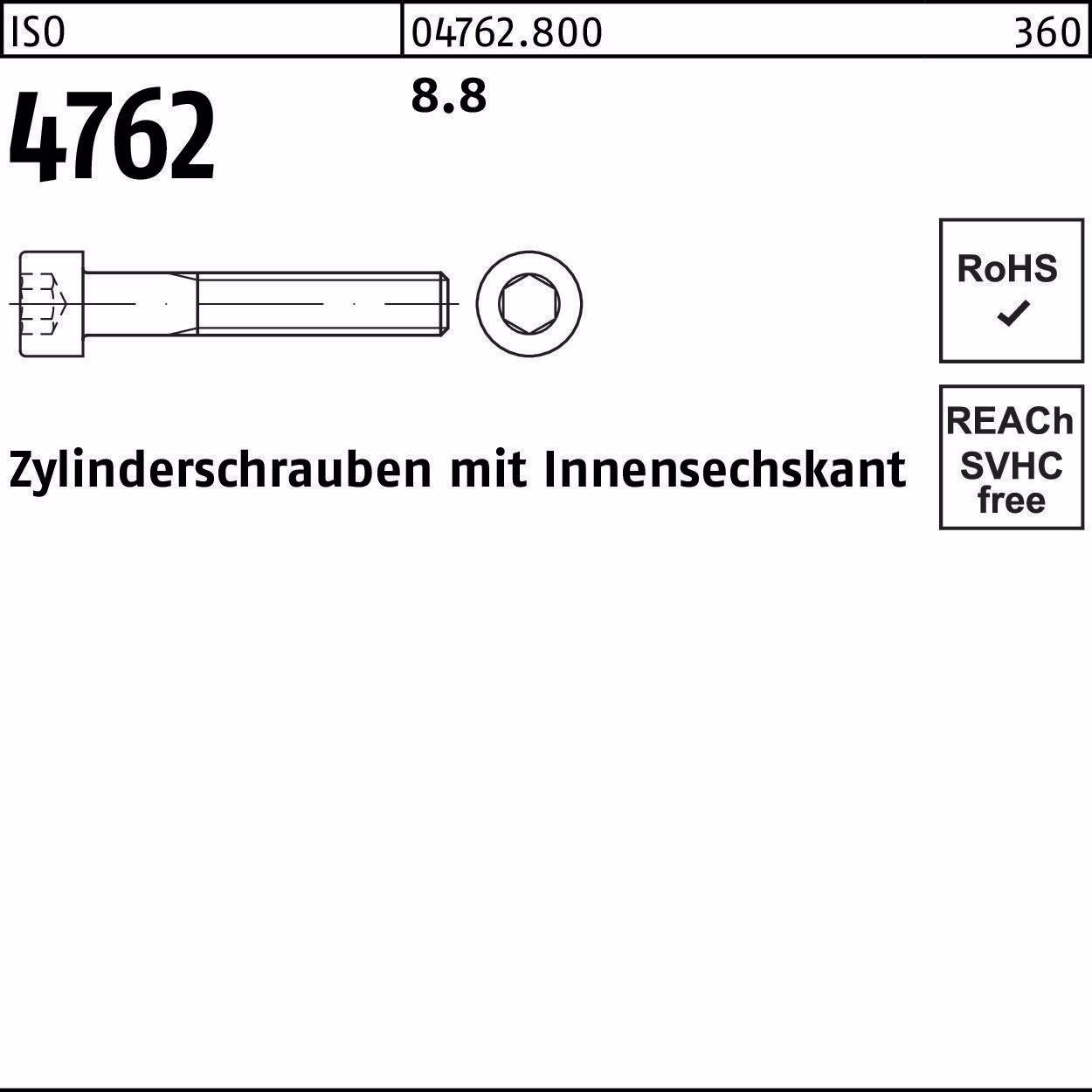 Zylinderschraube ISO 4762