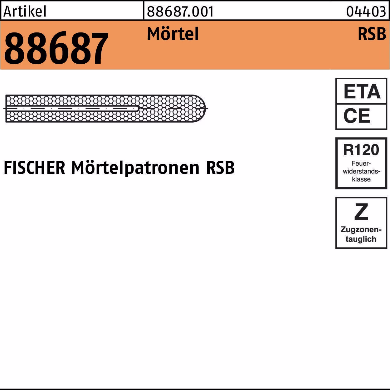 Mörtelpatrone R 88687 RSB