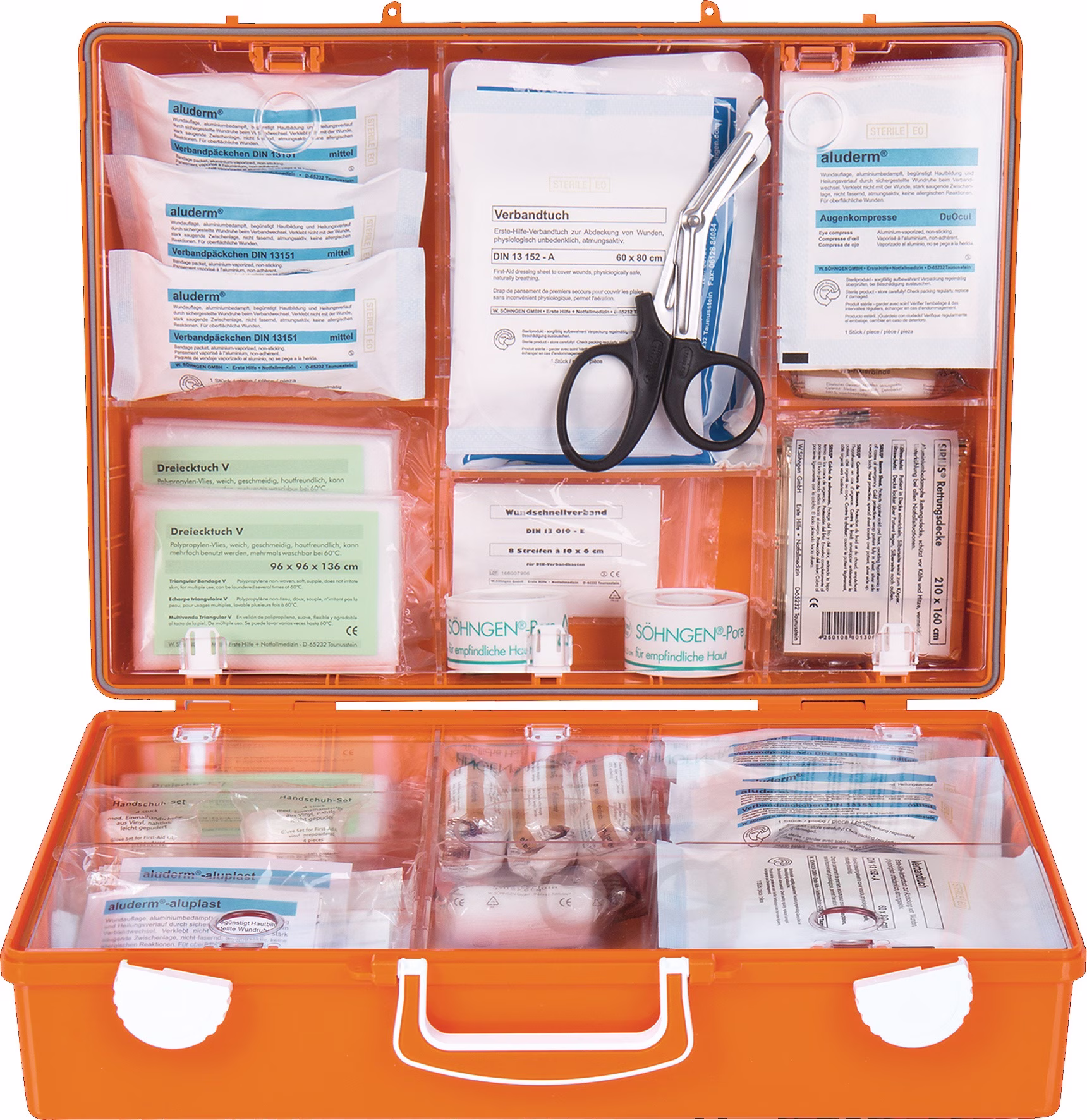 Erste Hilfe Koffer gr.MT-CD B400xH300xT150ca.mm orange
