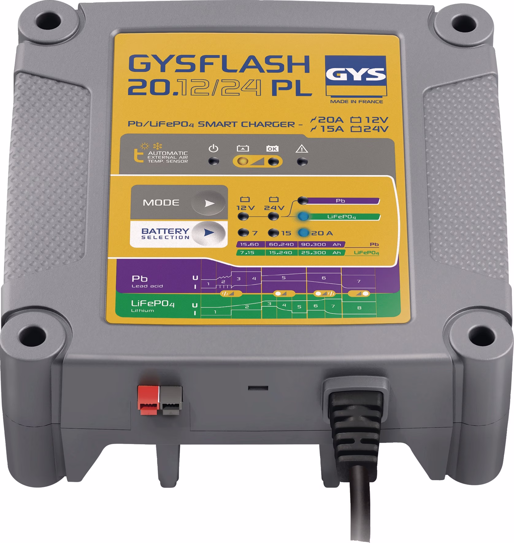 Batterieladegerät GYSFLASH 20.12/24 PL 12/24 V 12V:7/15/20 A/24V:7/15 A
