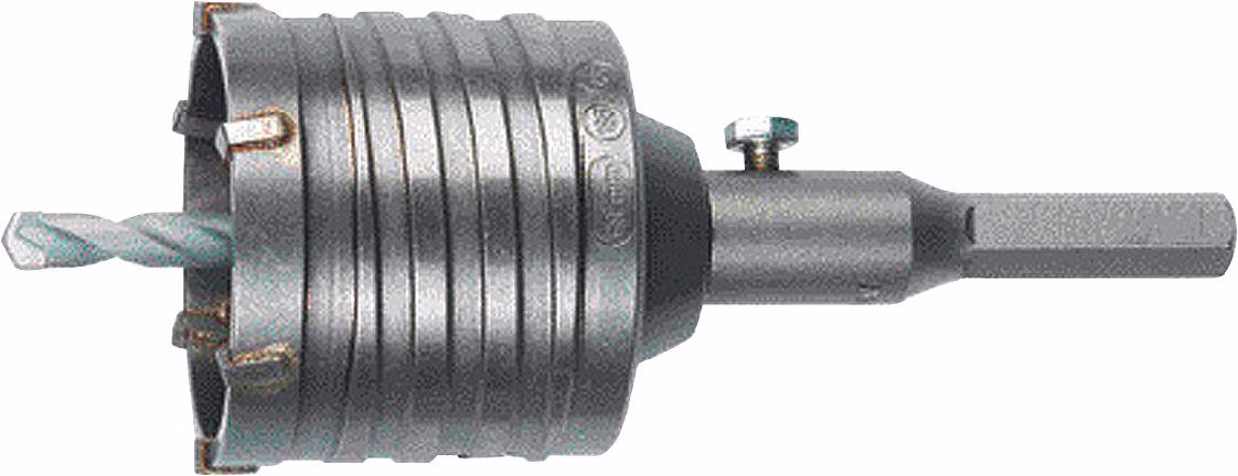 Schlagbohrkrone D.68mm Gesamt-L.120mm f.Steckd.6-KT.-Schaft