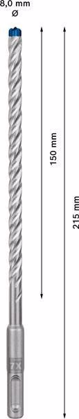 Hammerbohrer Expert SDS-7X D.8mm Arbeits-L.150mm L.215mm SDS-Plus 30 St