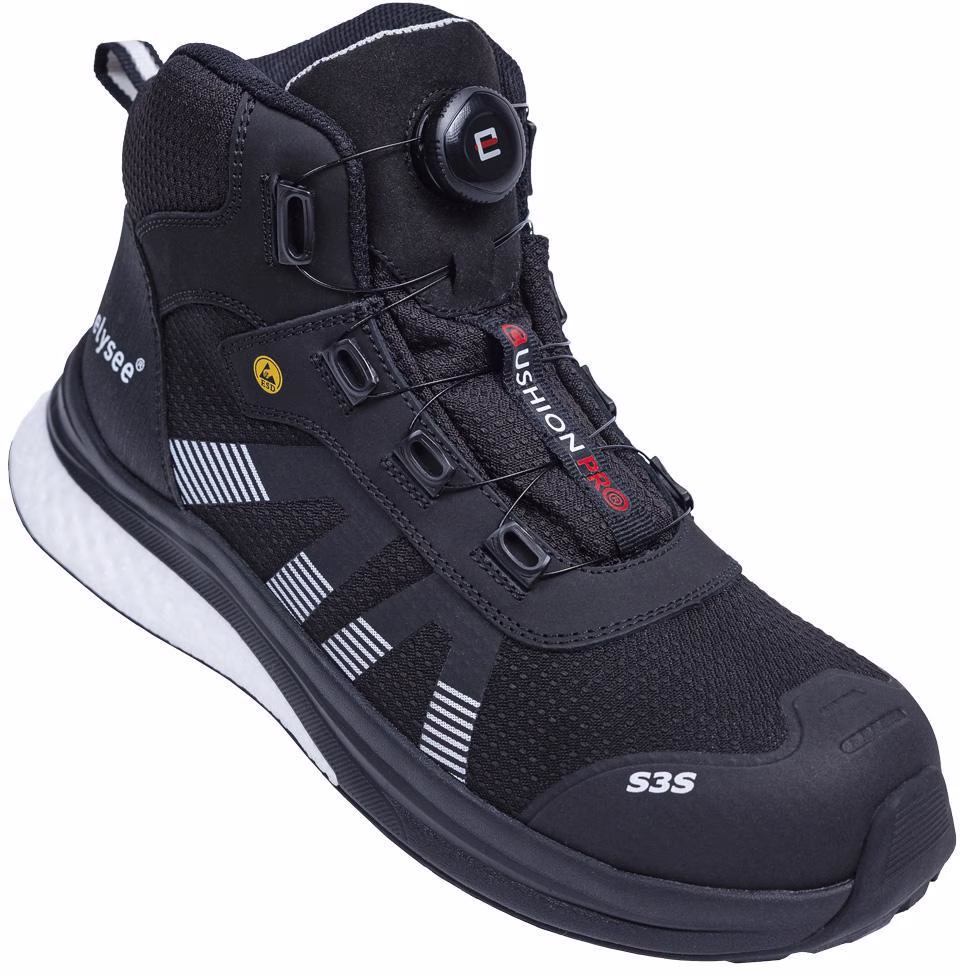 Sicherheitsstiefel CUSHIONPRO® MAX W.11 schwarz/weiß S3S FO SR SC ESD