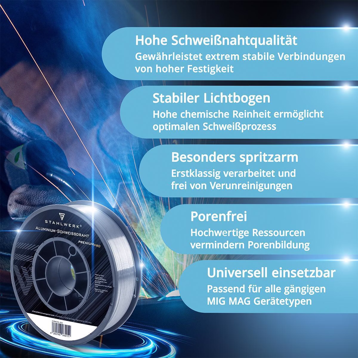 Schweißdraht Alu 1,2mm 2kg