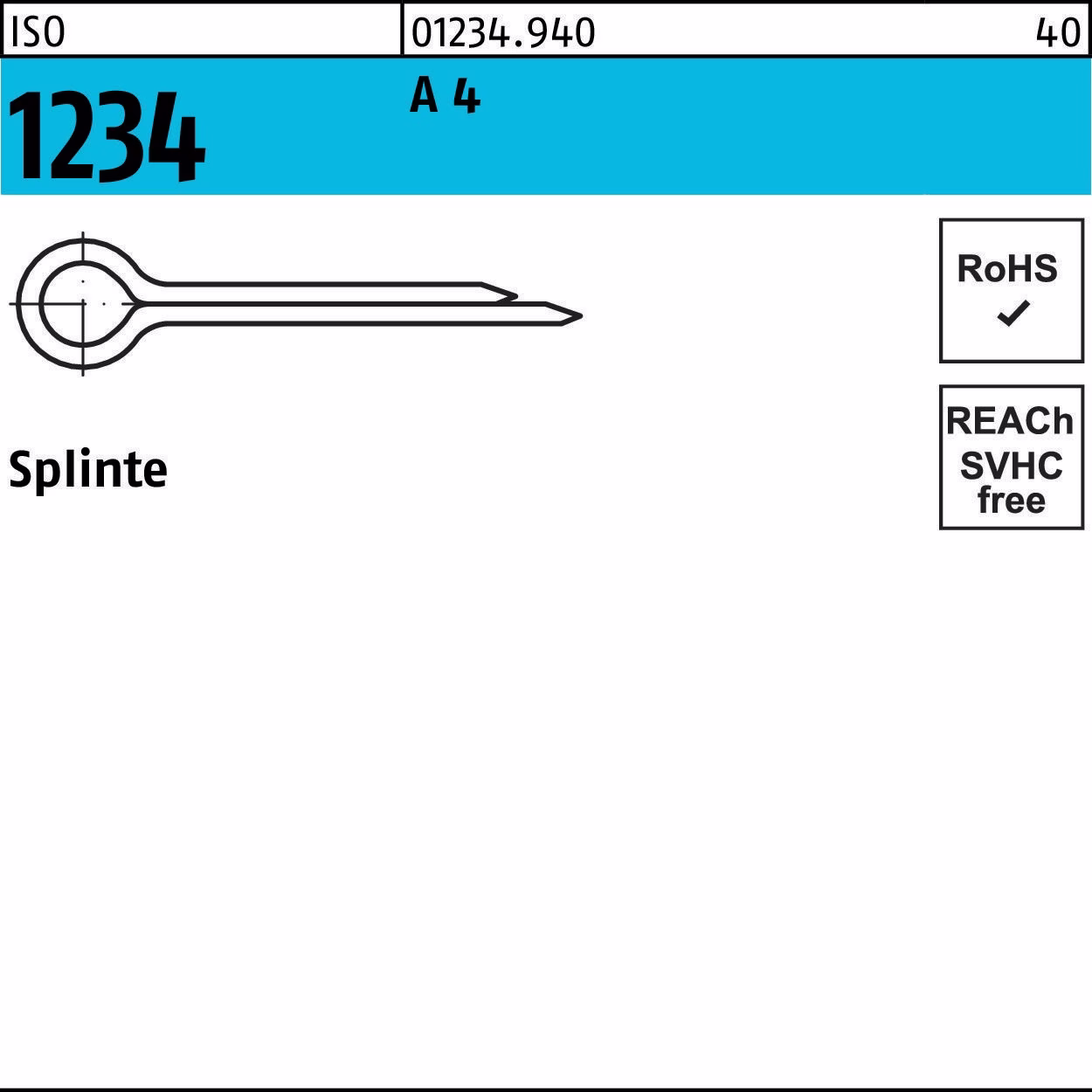 Splinte ISO 1234 5x 32 A 4 50 Stück