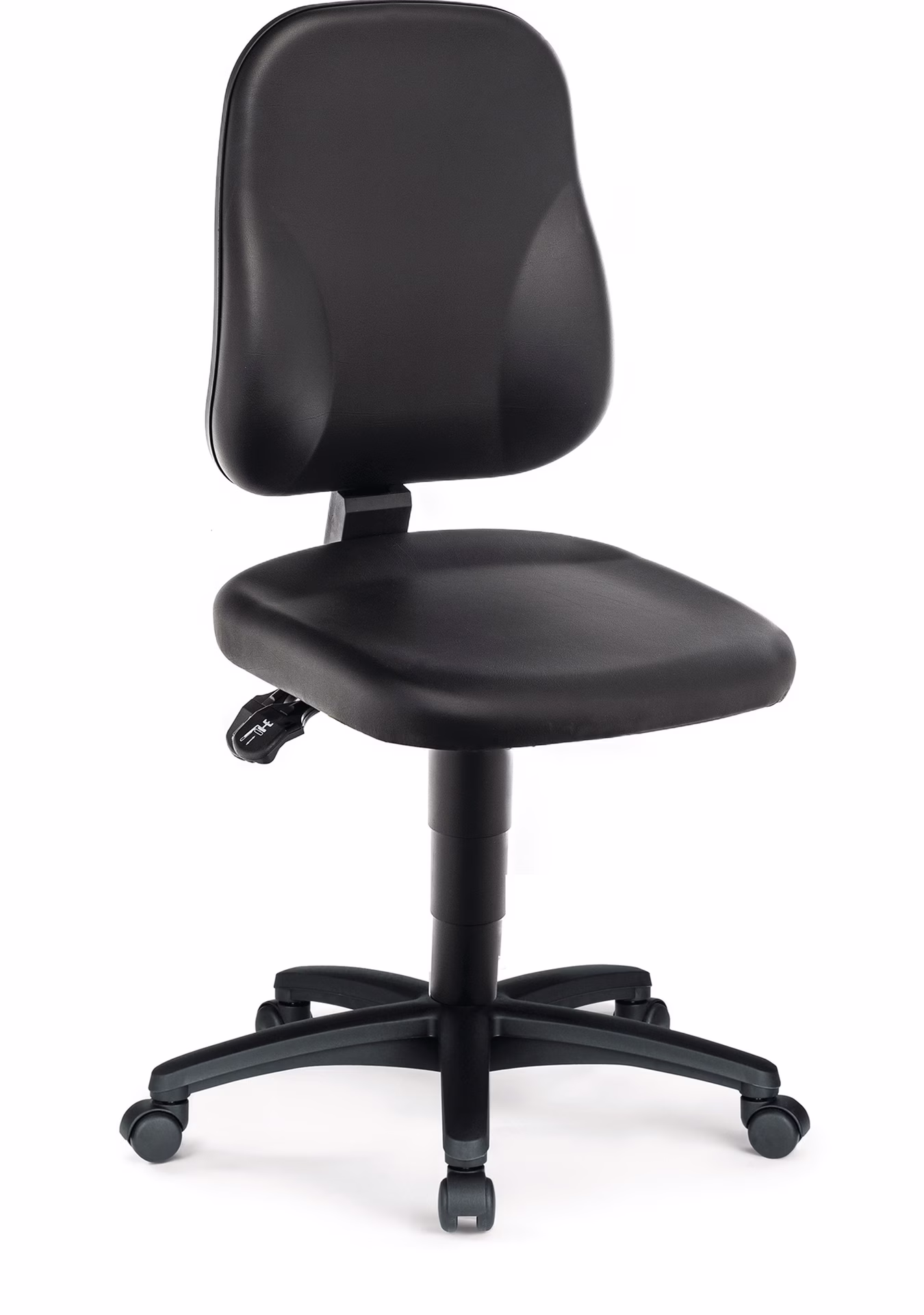 Arbeitsdrehstuhl Rl.Kunstlederpolster schwarz 450-620mm