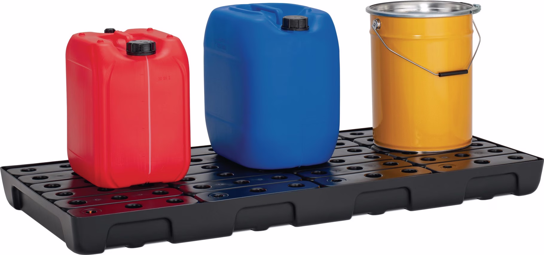 Regalwanne 44l L1295xB595xH95mm PE m.PE-Rost u.Leckanzeiger