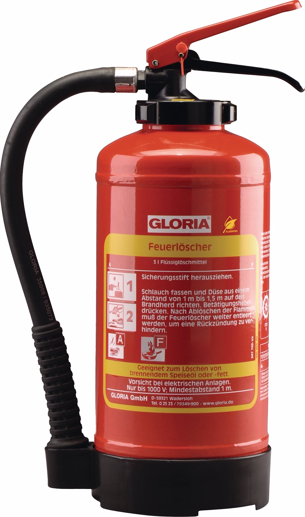 Fettbrandfeuerlöscher FA 3 EASY 3l aufladb.Brandkl.8 A 75 F m.Wandh