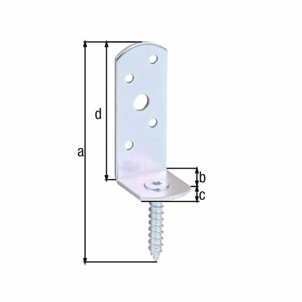 Flechtzaunhalter 115x31,5x30x75mm galv.verz.d.pass.L-Form