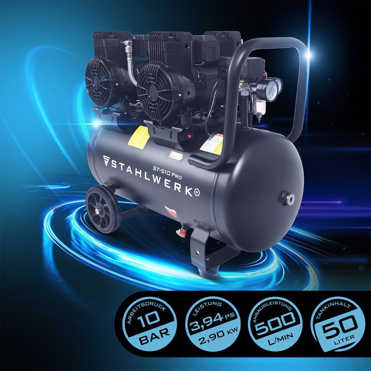 Kompressor ST-510 Pro 500l/min 10bar 50l
